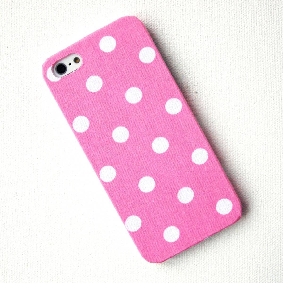 Iphone 5 Case In Pastel Pink Polka Dot, Iphone Case, Iphone Cover